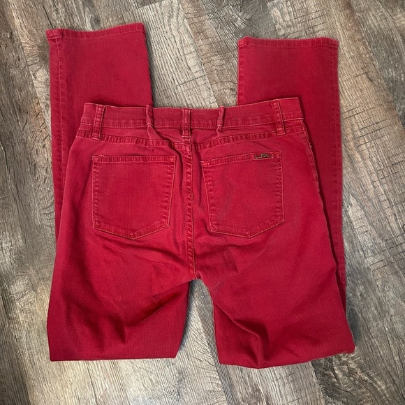 Lauren Ralph Lauren Red Jeans Women 6 Modern Straight - Picture 1 of 10